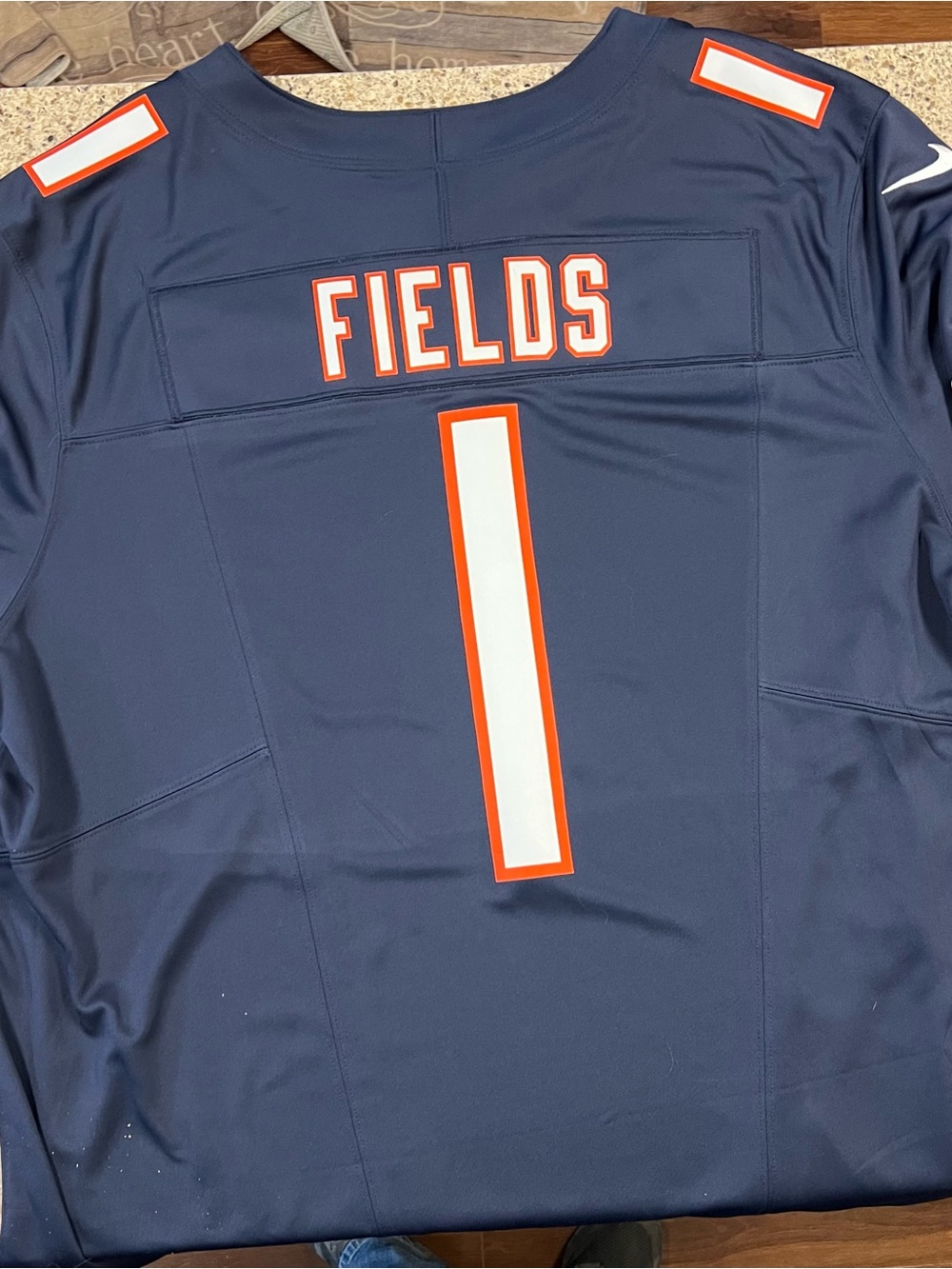 Nike Chicago Bears Justin Fields #1 Jersey Men’s 3XL Navy Blue Dri-FIT NFL
